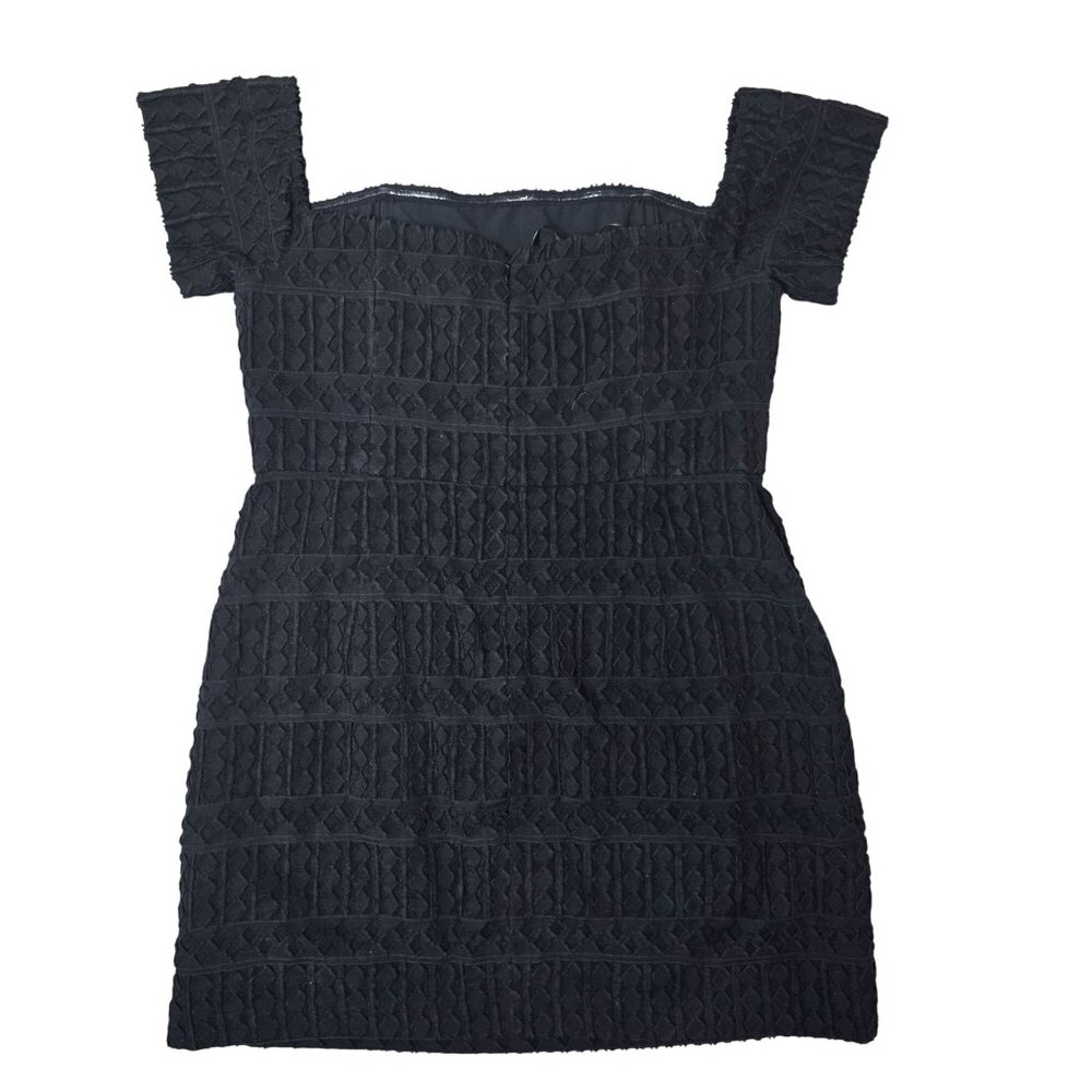 Vineyard Vines Off-Shoulder Black Textured Dress Womens Size 14